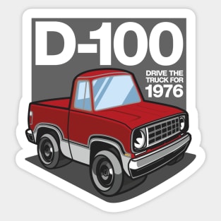 D100 - 1976 White-Based (Bright Red) Sticker